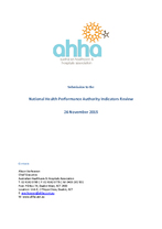 AHHA Submission to NPHA Indicators Review