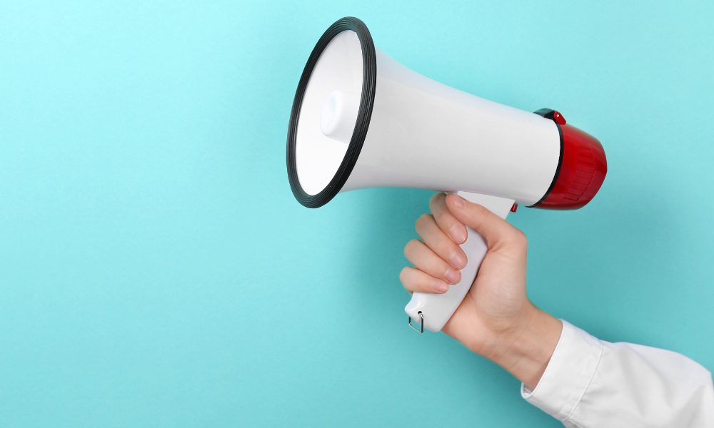 Megaphone stock image